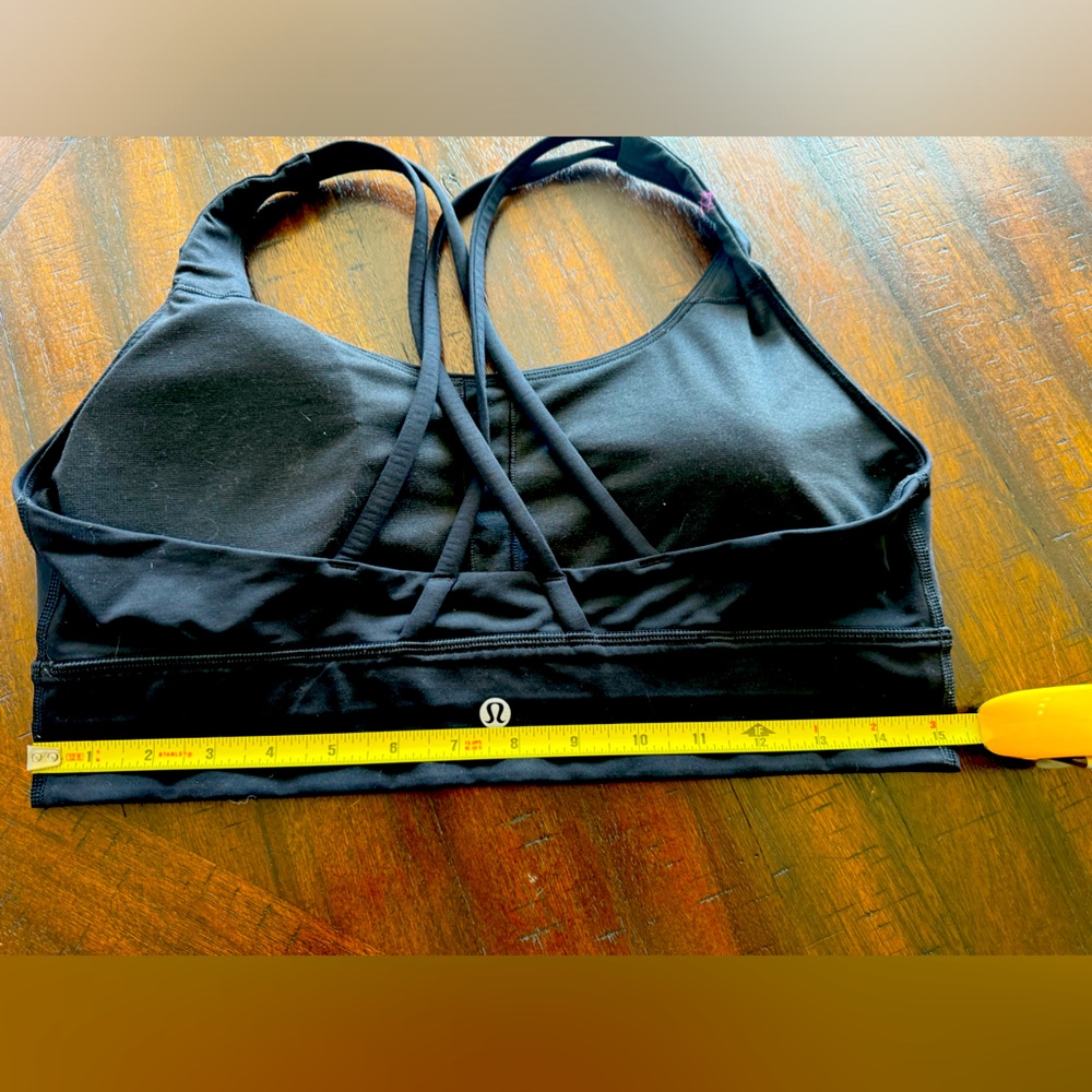 LULULEMON size 12 strappy sports bra black